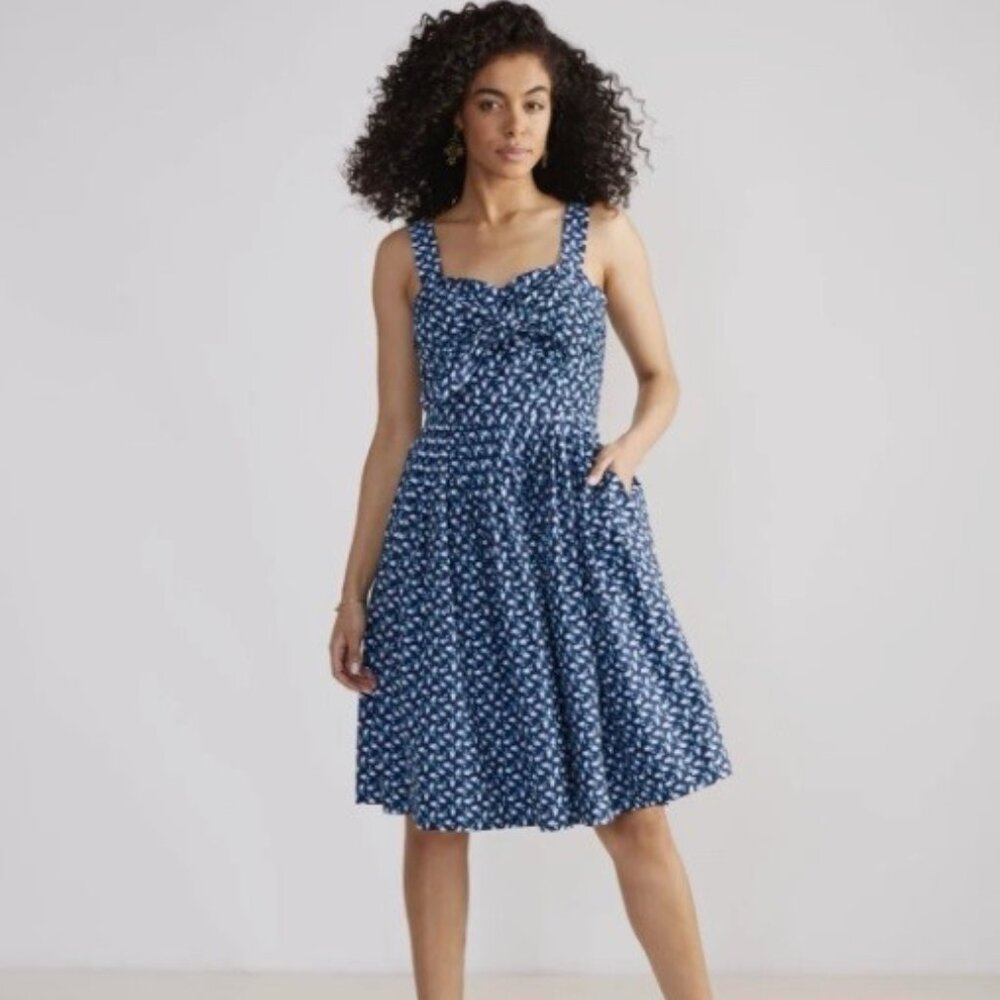 Kentucky Derby Tie Top Dress - Mint Julep Print